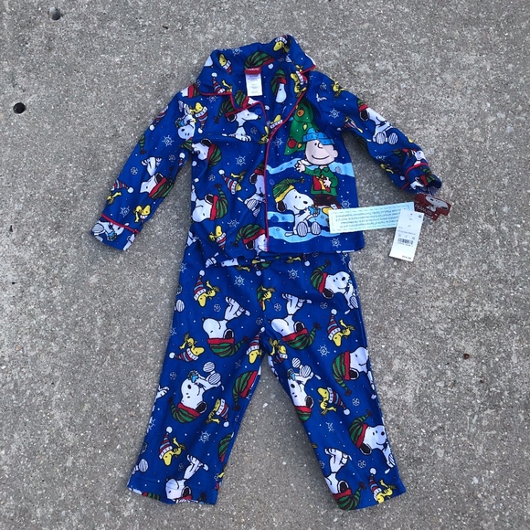 Peanuts Other - Peanuts Snoopy and Charlie Brown Xmas Pajamas 2T